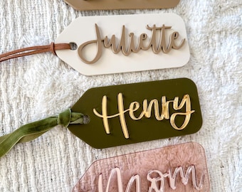 modern stocking tags | stocking tag | acrylic stocking tag | Christmas stocking |