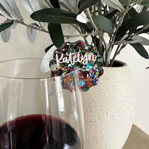 Confetti Drink Markers | Wine Charms | Bachelorette Party | Disco Cowgirl