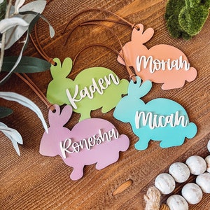 Easter bunny tags | Easter | Easter bunny | Easter basket | Easter basket tags | boho | wooden tag | personalized