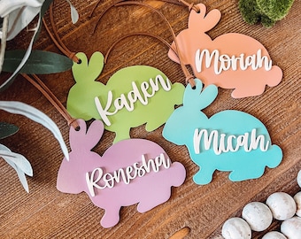 Easter bunny tags | Easter | Easter bunny | Easter basket | Easter basket tags | boho | wooden tag | personalized