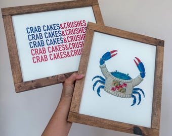10x12 Maryland Sign | Maryland Blue Crab | Eastern Shore | Maryland Home Decor