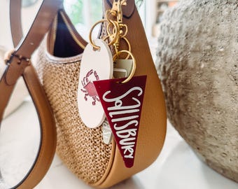 Acrylic Pennant Keychain | Salisbury | Maryland Keychain | Salisbury University