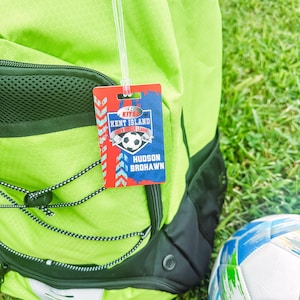 Sport Taschenanhänger | Fußball Geschenk | Fußball Namensschild | Zubehör Taschenanhänger | Taschenanhänger |