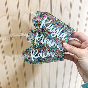 Glitter Confetti Luggage Tag