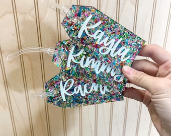 Glitter Confetti Luggage Tag