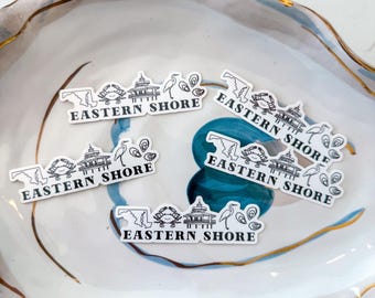 Eastern Shore Icons Sticker | Maryland sticker | eastern shore | Maryland | ocean city | Cambridge Maryland | Salisbury Maryland