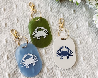 Acrylic Crab Keychain | Maryland Keychain | Eastern Shore Keychain | East Coast Keychain