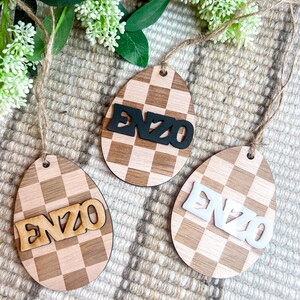Checkered Easter Basket Tag | Easter | Easter Basket | Boho Easter