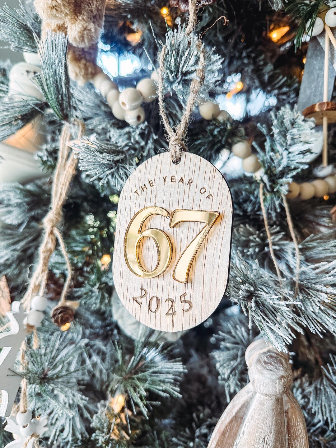 67 Ornament | Six Seven Ornament | Funny Ornament | Teacher Ornament ...
