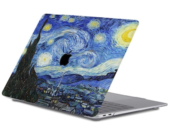 Coque rigide Van Gogh Starry Night pour MacBook Pro 13, 14, 15, 16 pouces, pour Macbook Air 11 et 13 pouces et pour Macbook 12 pouces