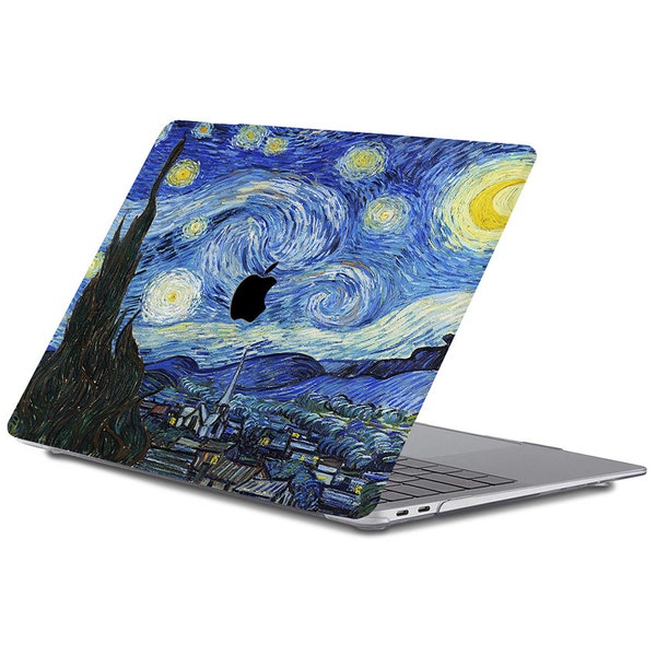 Van Gogh Starry Night Hard Case per MacBook Pro 13, 14, 15, 16 pollici, per Macbook Air 11 e 13 pollici e per Macbook 12 pollici
