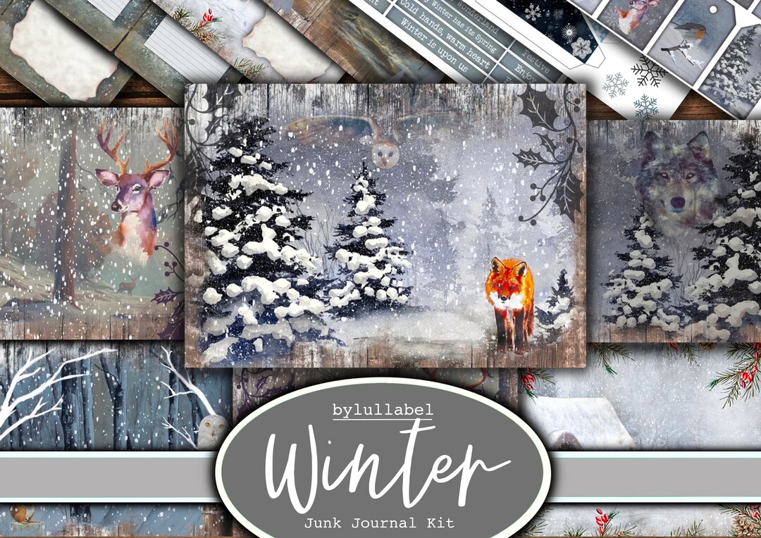 Winter Wonderland Junk Journal Kit: Ephemera Pack (digital Download) - Etsy