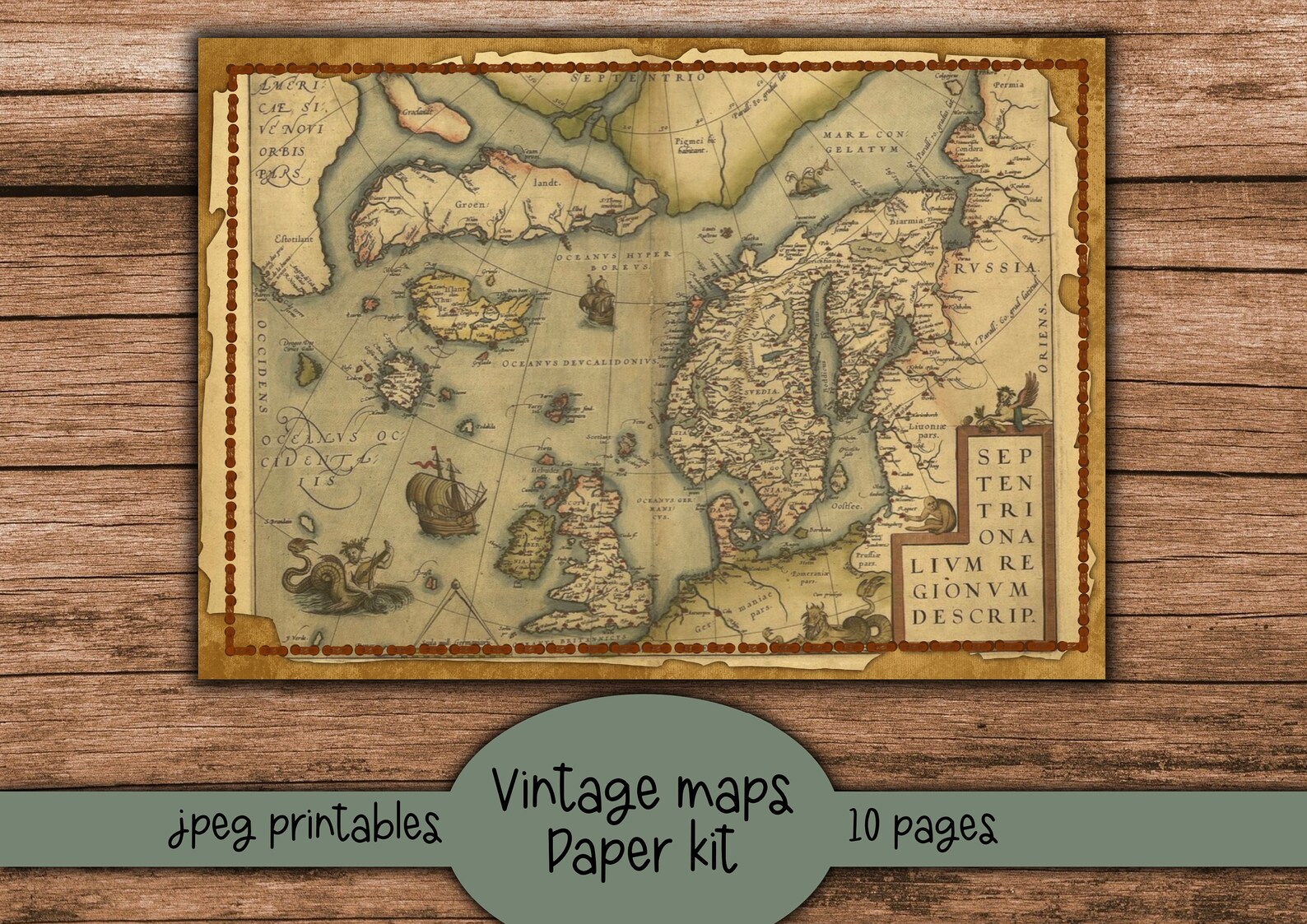 Vintage Map Printables Paper Kit Pages Maps Junk Journal | Etsy