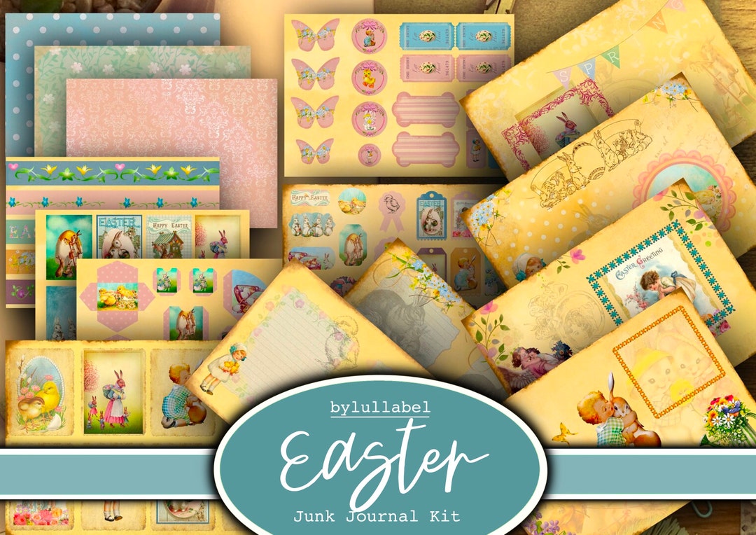 Vintage Easter Junk Journal Kit: Ephemera Paper (digital Download) - Etsy