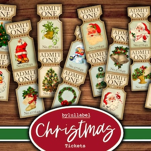 Bilhetes de Natal vintage, coisas efêmeras de diários indesejados, enfeites de inverno, suprimentos de diários indesejados, cortes complicados