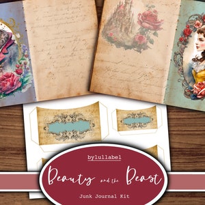 Beauty and the Beast Junk Journal Kit: Printable Ephemera (digital ...
