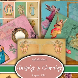 Angels & Cherubs Ephemera: Vintage Junk Journal Paper (Digital Download)