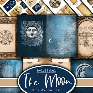 Kit de diario basura Luna Celestial: Páginas efímeras (Descarga digital)