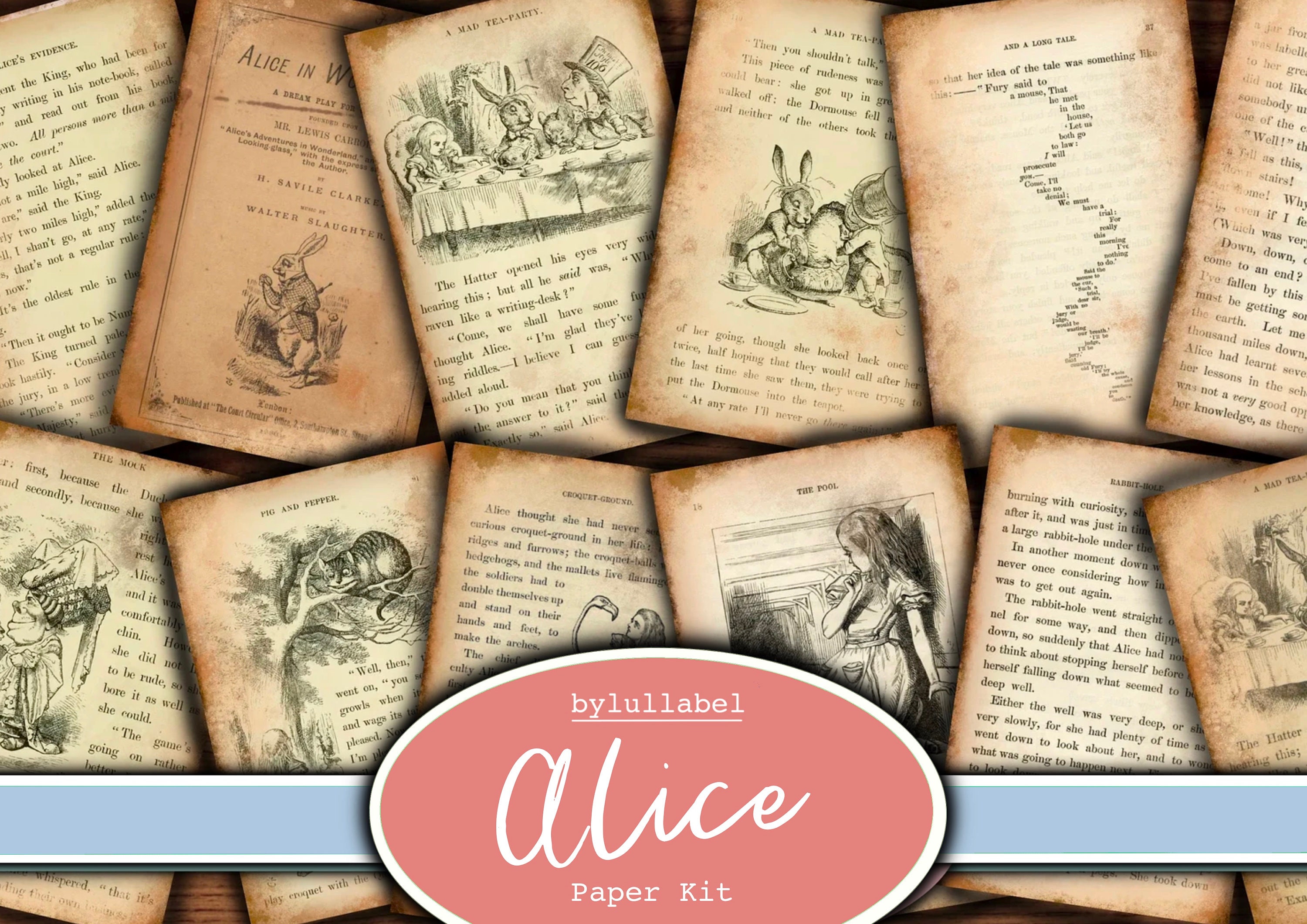 Alice themed Journaling set  gift For her and back to school –