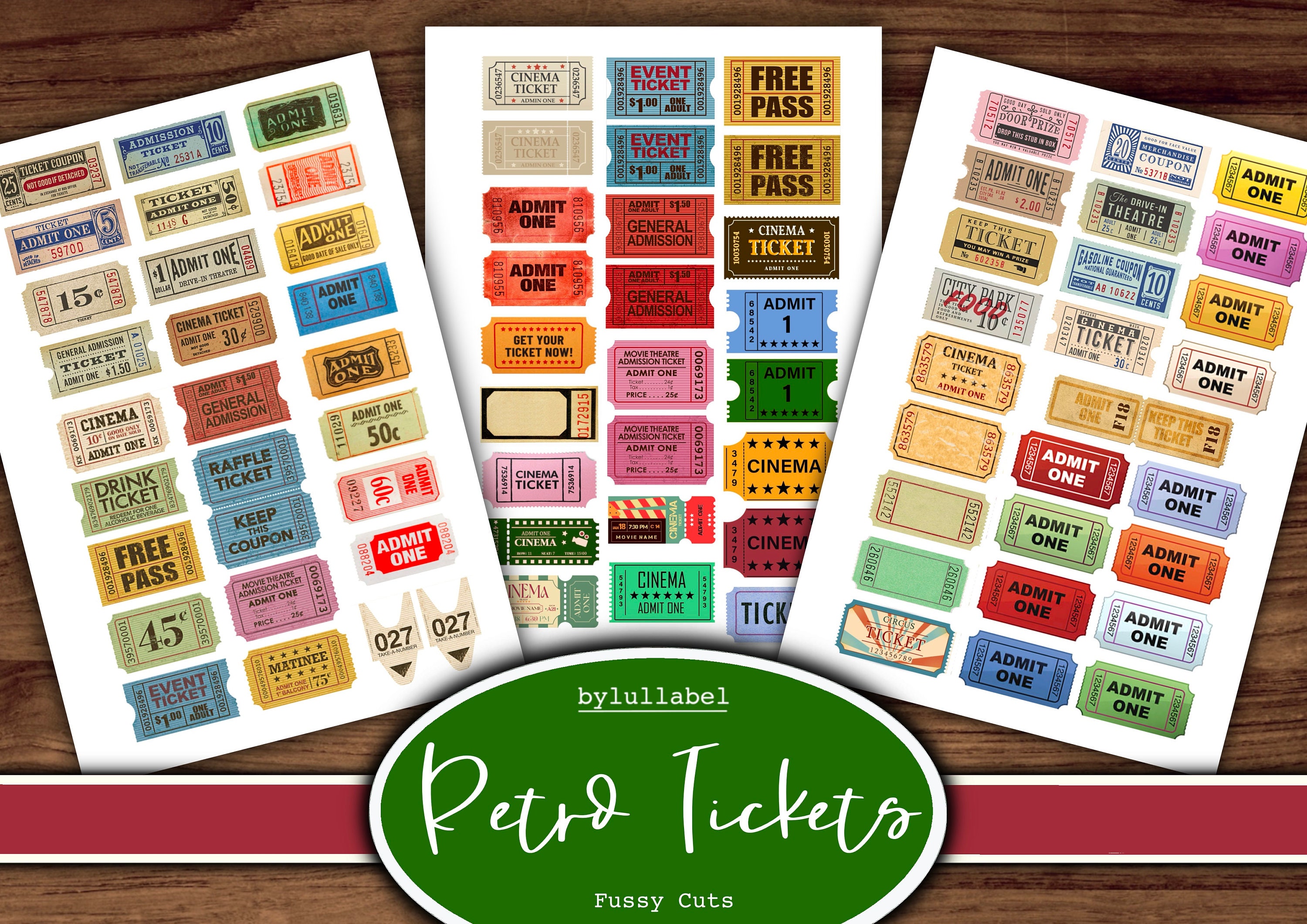 Retro cinema ticket - Etsy 日本