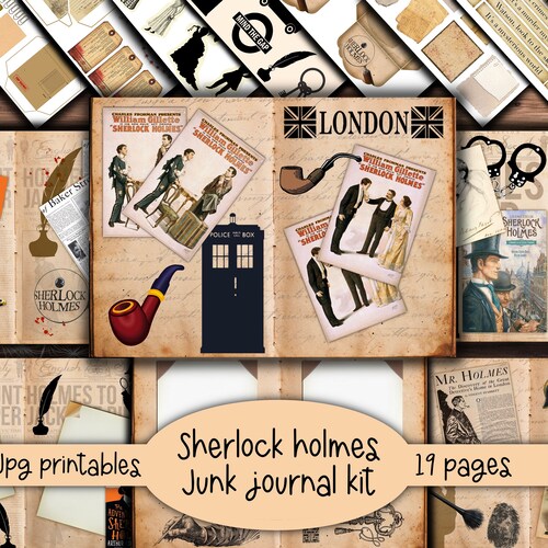 Sherlock Holmes Inventory Labels Printable Detective Paper | Etsy