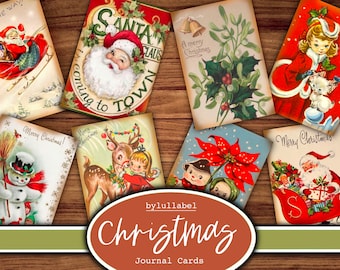 Vintage Christmas Cards: Ephemera for Junk Journals (Digital Download)