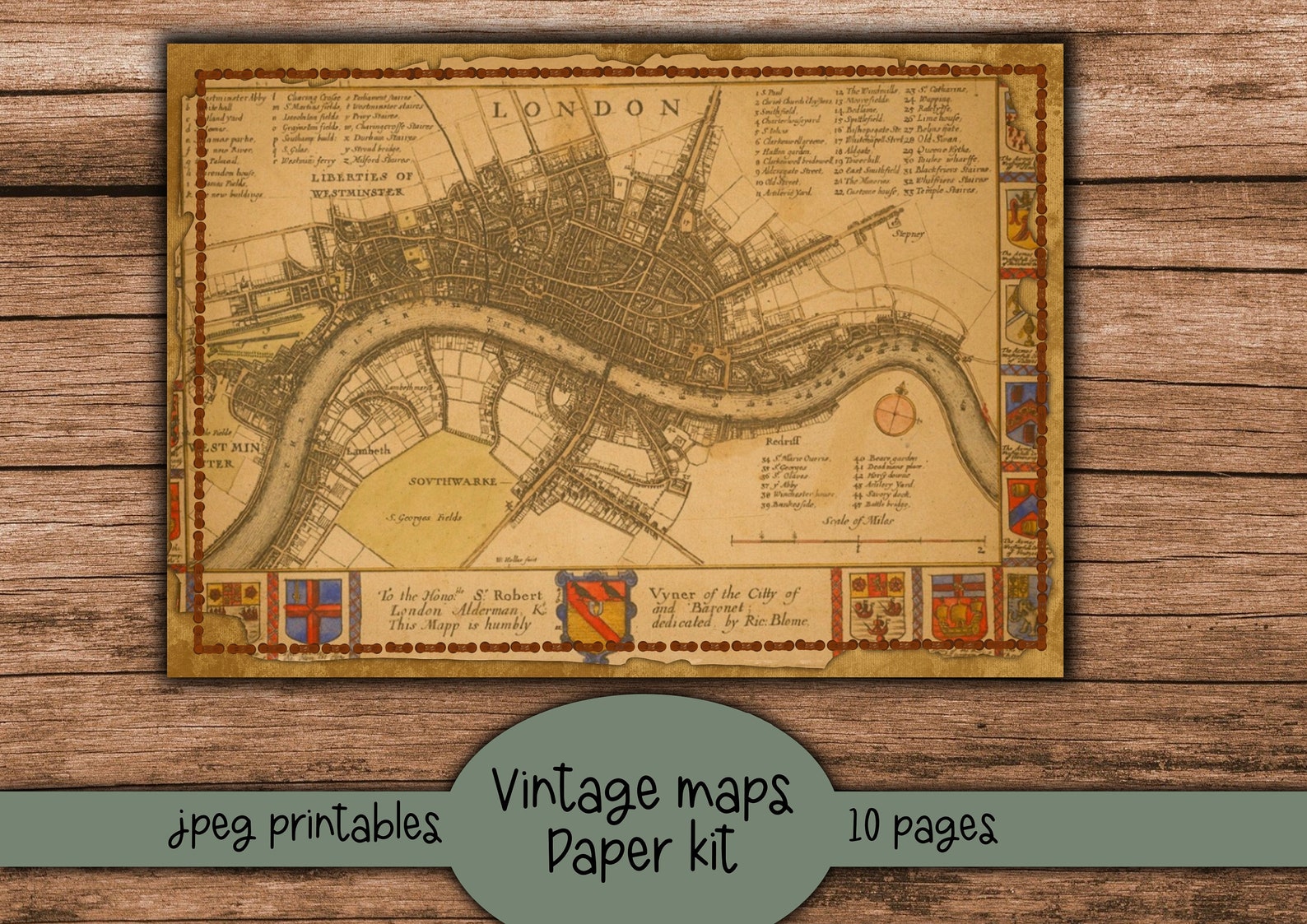 Vintage Map Printables Paper Kit Pages Maps Junk Journal - Etsy