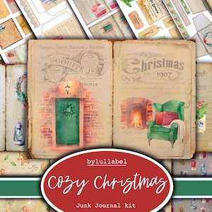 Kit de diário de Natal aconchegante: itens efêmeros para impressão (download digital)