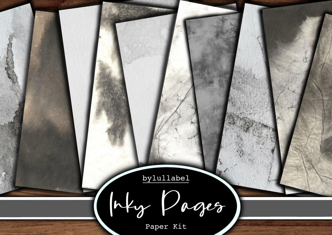 Inky Effect Junk Journal Pages: Scrapbook Paper Kit (digital Download ...