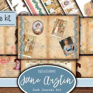 Jane Austin ha ispirato il grande Junk Journal Pack, libri Abbellimenti, Scrapbook Junk Journal, pagine, download digitali e arte stampabile uk