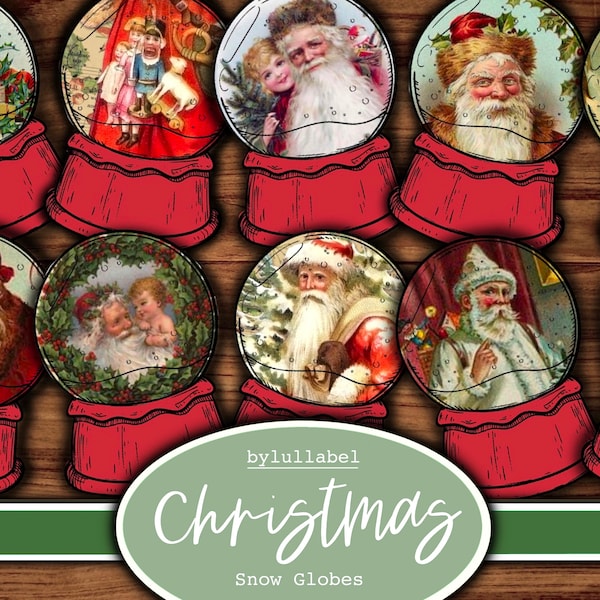 Christmas vintage snow globes, fussy cuts,ephemera,printable, downloads. 10 plus to choose from. Junk journal, diary, scrapbook or collage.