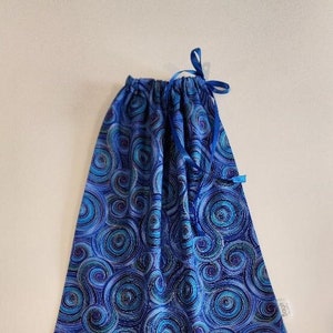 Travel Shoe Bag - blue swirl bag, blue travel shoe bag, shoe bag, travel shoe bag, drawstring bag, travel accessory