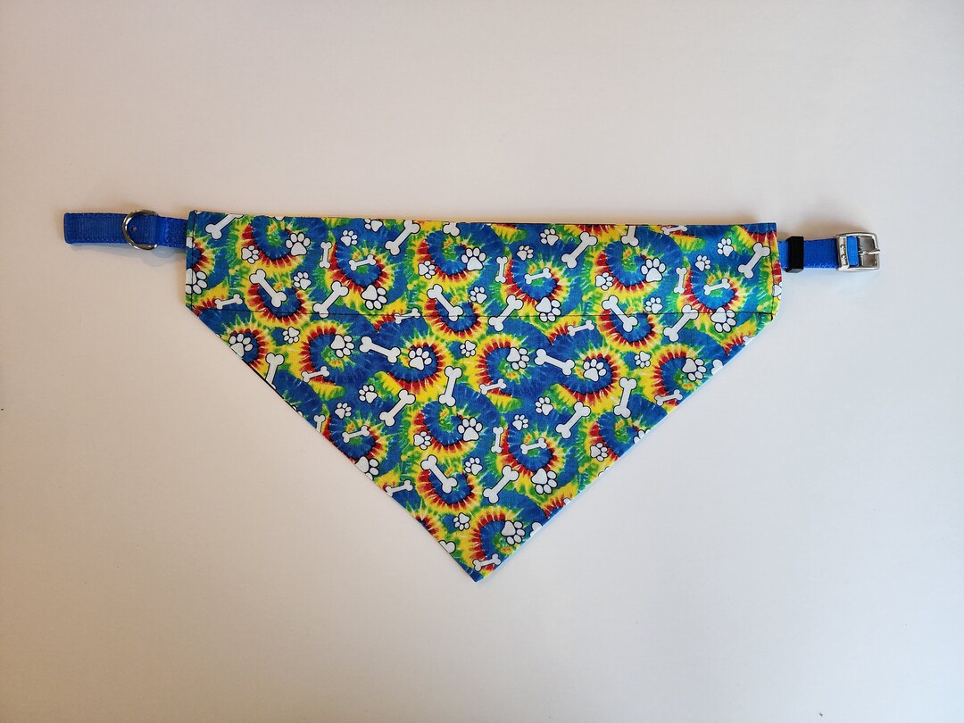 Choice Of Tie Dye Dog Bandana Slide on Dog Bandana Etsy