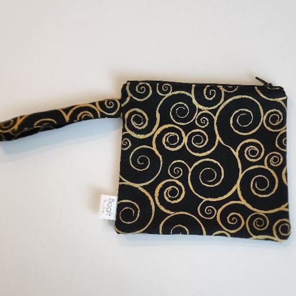 Choice of: LARGE zippered bag, large zipper pouch, large zipper bag, zipper pouch, lined zipper pouch, make up bag, cosmetics bag, wristlet