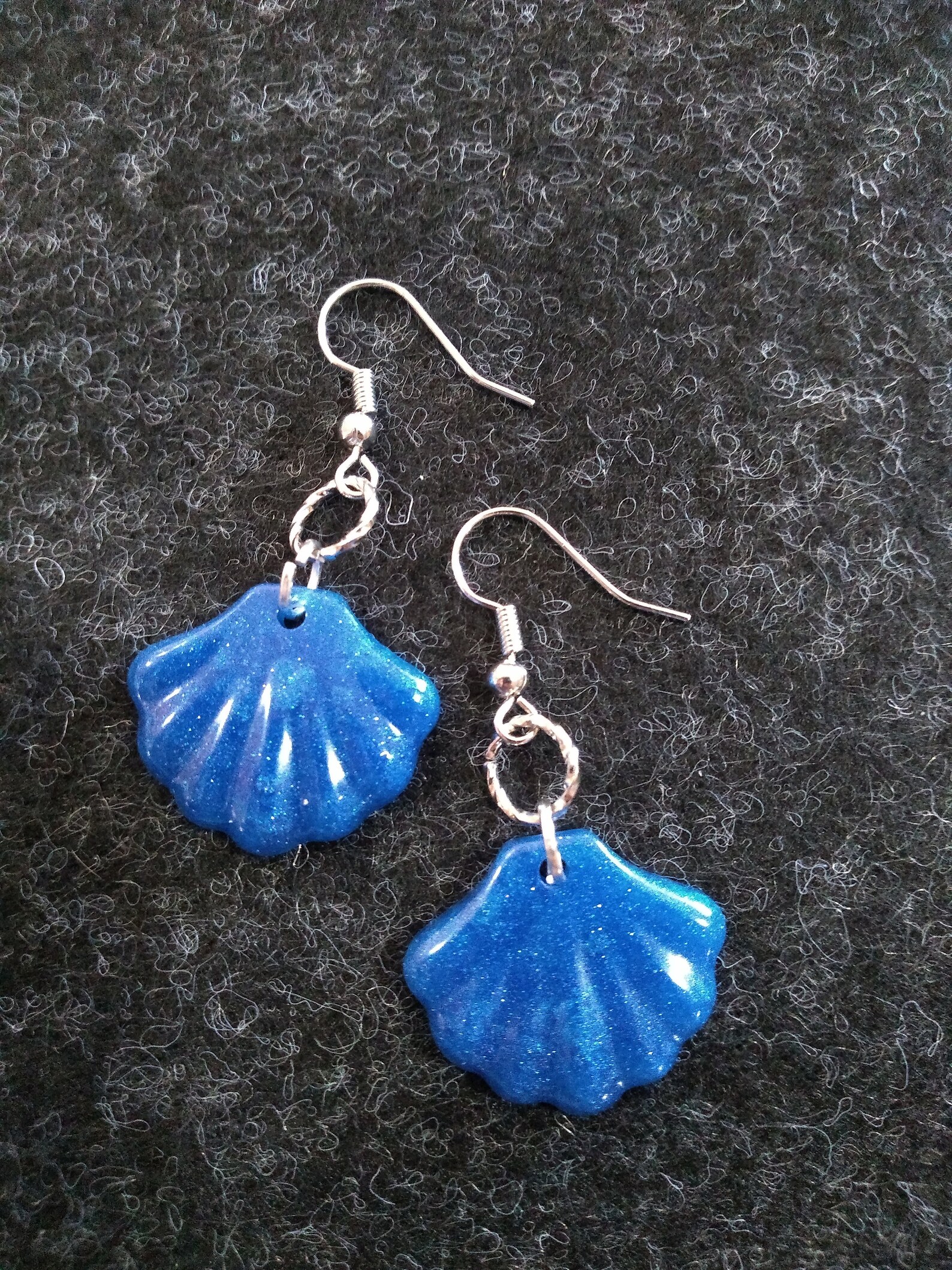 Epoxy Resin Seashell Earrings Etsy