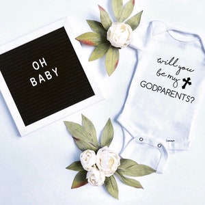Will you be my godparents Onesie , baptism Onesie , christening Onesie , baptism bodysuit , godparents Onesie , godmother , godfather