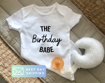 Baby birthday Onesie , birthday babe Onesie , 1st birthday Onesie , first birthday Onesie , baby's first birthday Onesie , Birthday bodysuit
