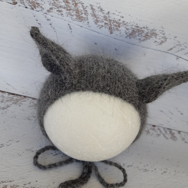 Animal bonnet knitting pattern. Bat bonnet knitting pattern Newborn hat tutorial