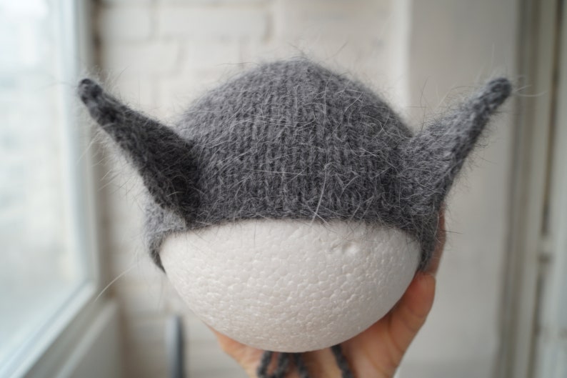Animal bonnet knitting pattern. Bat bonnet knitting pattern Newborn hat tutorial