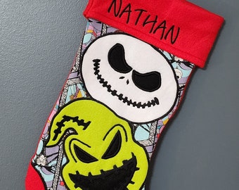Oogie and Jack Christmas Stocking