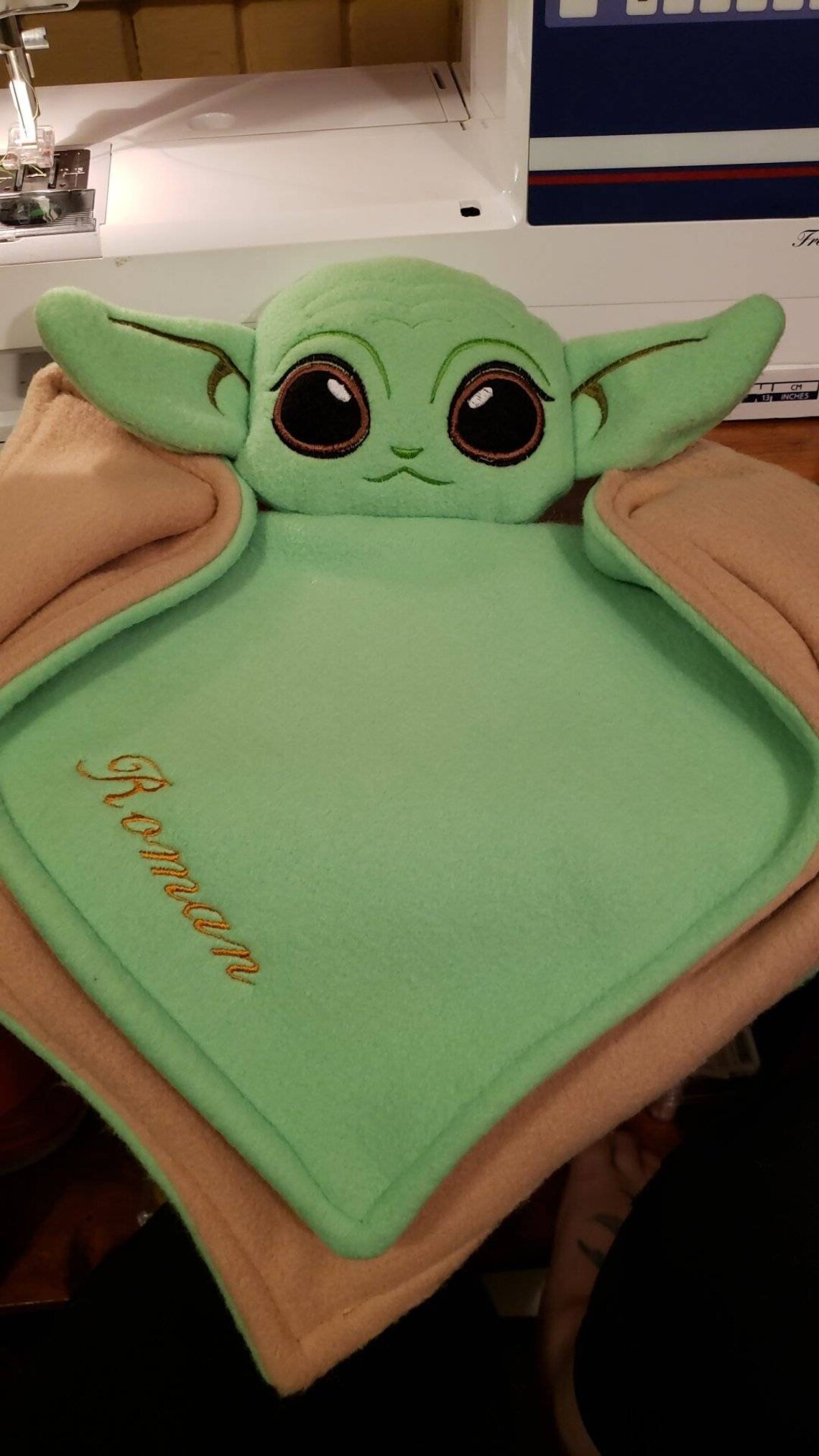 Mandalorian Baby Yoda Security Blanket Etsy