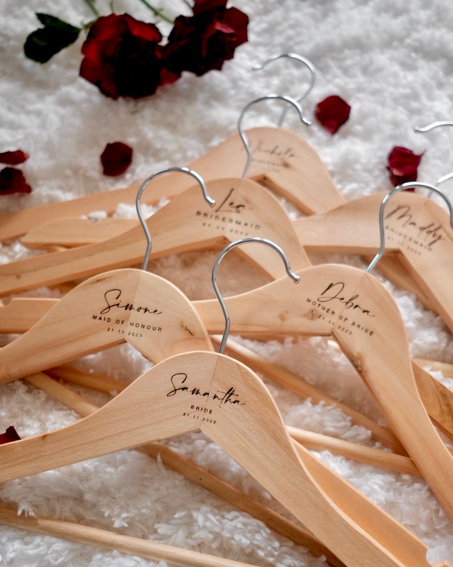 Laser Engraved Personalised Coat Hanger Wedding Gifts Etsy