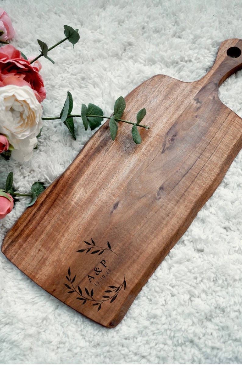Engraved Personalised Cheese Board Laser Engraved Wedding Etsy