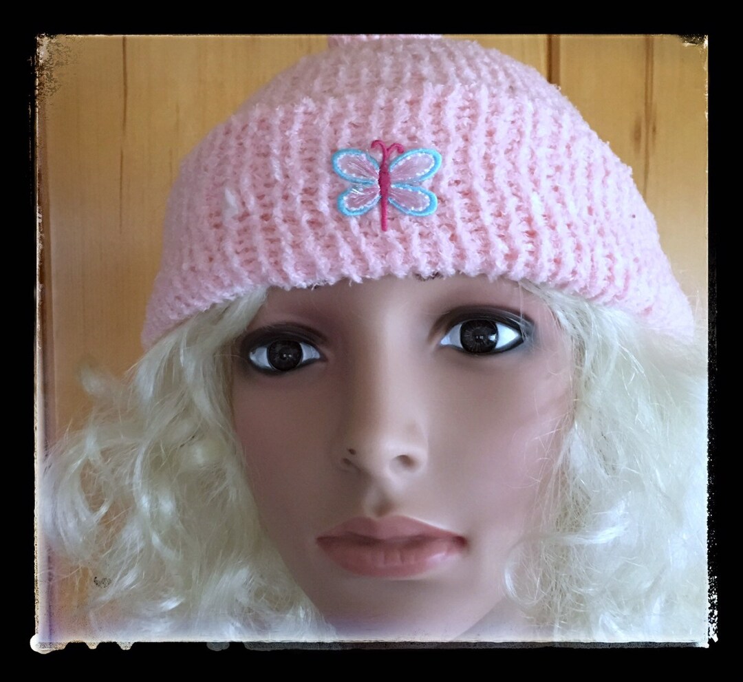 Winter Hat and Scarf Set, Hat and Scarf, Pink With Butterflies Etsy