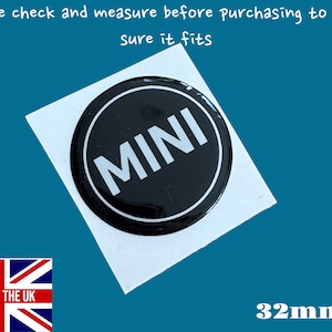 32mm MINI Resin 3D Gel stick on Badge Classic or Modern Bonnet boot peel back and stick