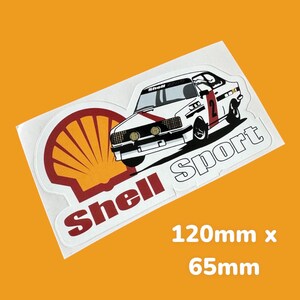 Shell sports  racing rally vinyl sticker period off road rallying ford escort