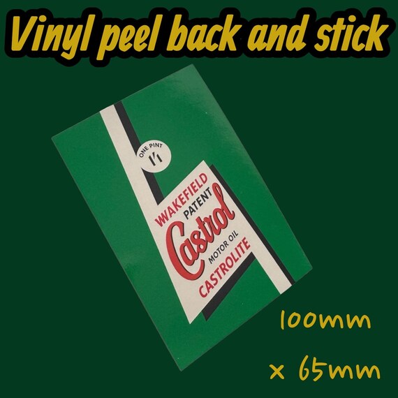 Castrol Oil Vintage Style Car Sticker Decals – 100mm Glossy Motorsport Decals