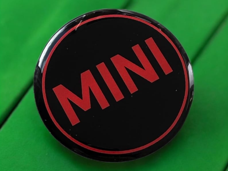 Mini R50 Red Logo 42mm Racing Red MINI Resin 3D Gel Stick on Badge Classic or Modern ...