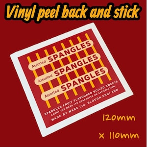 Diverse lovertjes klassieke snoeppapiertjes klassiek vinyl zelfklevende achterkant vintage snoepwinkel sticker inlijsten, plakken, genieten
