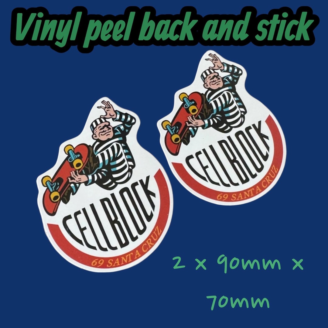 Santa Cruz Cell Block 69 Skateboard Sticker Vinyl Badge - Etsy